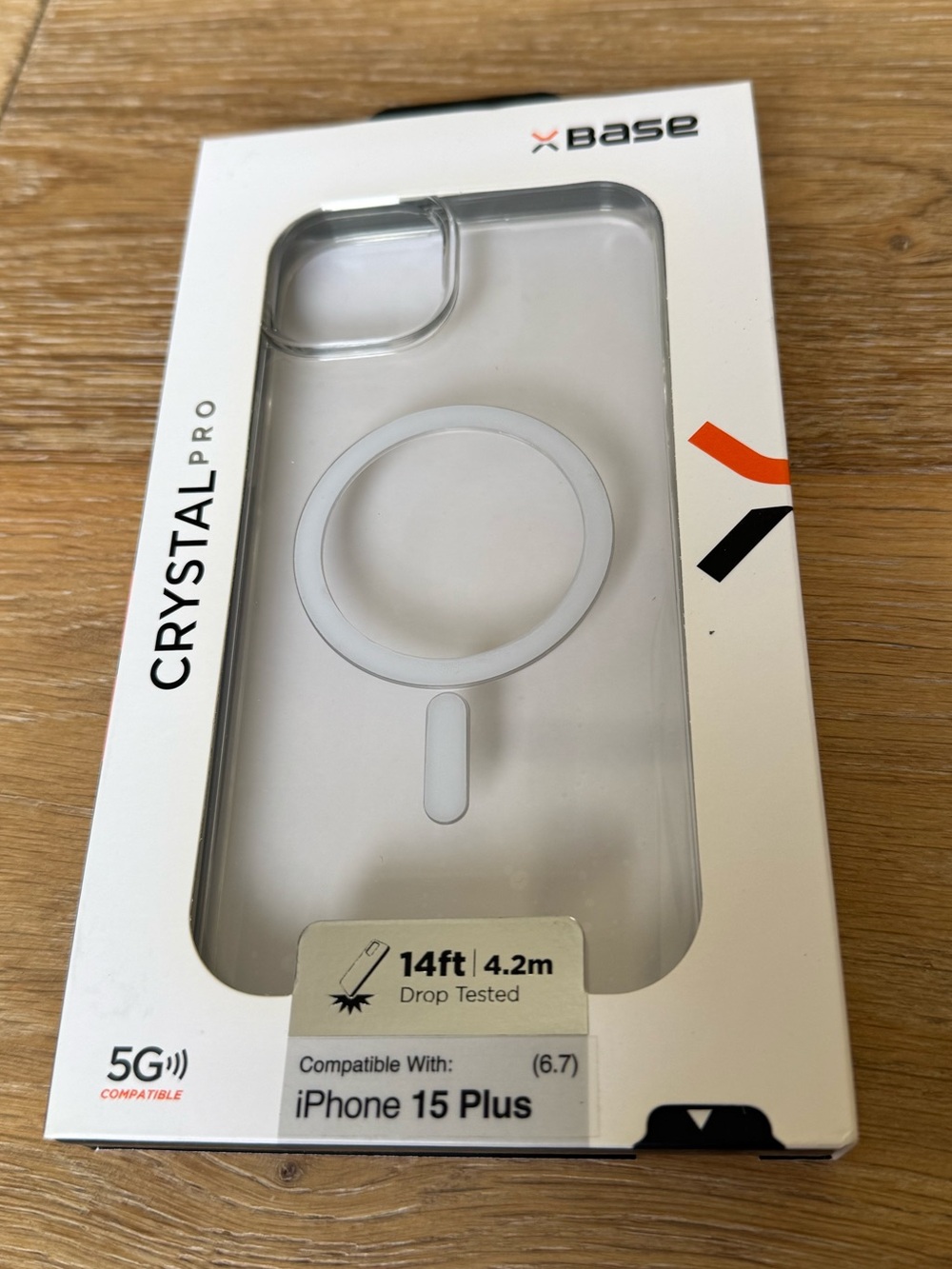 New xBase Crystal Pro Clear iPhone 15 Plus / IPhone 6.7” Case Clear MagSafe Ring